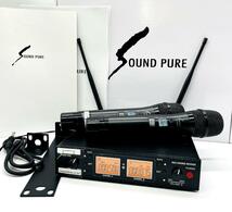 SOUND PURE 800MHz B帯デュアルチャンネル ハンドワイヤレスマイク 2本セット サウンドピュア SPH80112-VDUAL 8011Ⅱ【状態良好 動作品】_画像1