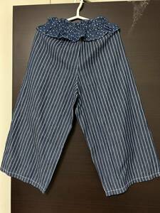 KP вязаный Planner, Toro wa Lapin | широкий брюки, брюки | окантовка, голубой | размер 150