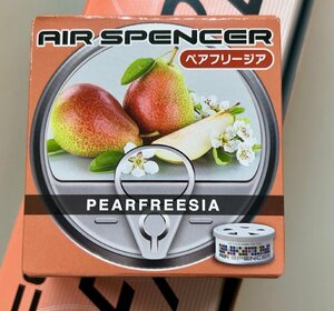 ★新製品★人気の自動車用芳香剤 栄光社 エアースペンサー AIR SPENCER 丸缶タイプ【ペアフリージア】 10個