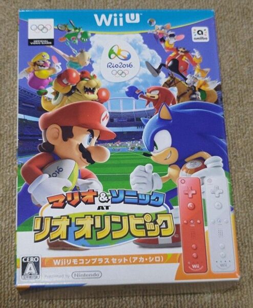 マリオ&ソニック AT リオオリンピック Wiiリモコンプラスセット(アカ・シロ) - Wii U【任天堂】
