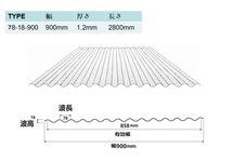 在庫処分 ガラス繊維強化プラスチック採光板 カーポート屋根材 透明 厚さ1.2mm 幅910mm 長さ2800mm 100枚まとめ売り 福山通運で発送可能_画像3