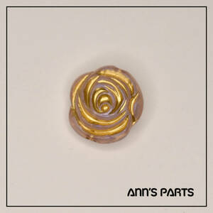 ◆Ann's Parts◆　acr02_40a.アクリルパーツ　薔薇ビーズ＜ダスティピンク＞