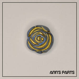 ◆Ann's Parts◆　acr02_40b.アクリルパーツ　薔薇ビーズ＜ダスティブルー＞