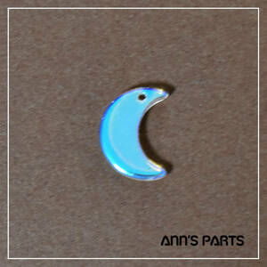 ◆Ann's Parts◆　cha13_01a.ガラスチャーム　オーロラの三日月＜クリアー＞
