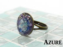 ■Azure■【セール品！！】レジン/魔法陣と蝶のリング_画像2