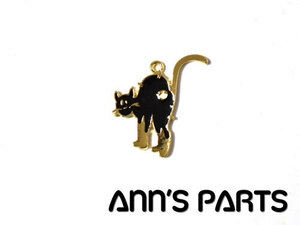 ◆Ann's Parts◆　epo03_14.エポチャーム　背中を丸めるネコ