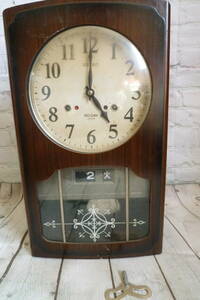 昭和レトロ ｜1ヶ月 巻掛時計 世界のSEIKO セイコー 4PC 444 駆け時計 レトロ 古時計｜アンティーク 
