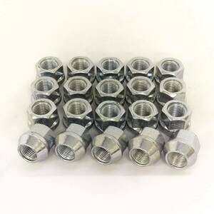 ホイールナット 1/2 19HEX 21ｍｍ シルバー 貫通タイプ 20個セット 新品未使用品 アメ車 フォード など 〈0028〉 特価品！