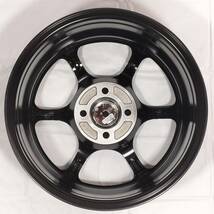 深リム BMS R6T ブラック/マシンリップ 15-8.0J 4H100 ＋20 TOYO PROXES R1R 195/55R15 85V シビック ロードスター ヘラフラ スタンス USDM_画像5