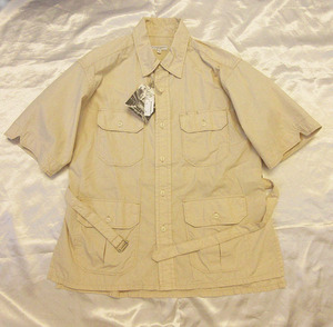 エンジニアードガーメンツ★2022ssモデル★ S/S Bush Shirt - Pima Cotton Broadcloth/Lt.Beige【XS】