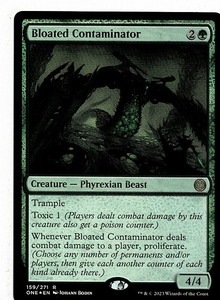 MTG/ファイレクシア：完全なる統一/ふくれた汚染者/Bloated Contaminator(英)☆FOIL