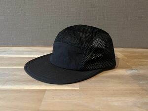 5パネルメッシュジェットキャップ 新品 UL 5panel cap ブラック jet mesh black 黒 ブラック フリーサイズ 無地 ミニマルデザイン minimal 