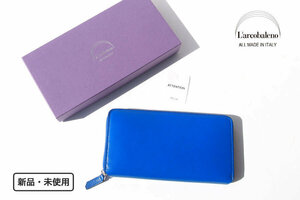 送料無料★新品｜未使用｜ラルコバレーノ｜L'arcobaleno｜小銭入付ラウンドジップ長財布｜LA409GT｜BLUE×NVY