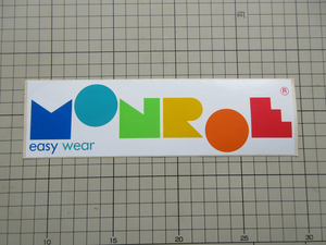  7552 【 即決・定額・同梱包可能】◆☆ MONROL - 衣料品ブランド ☆ヴィンテージ ステッカー ☆ ◆