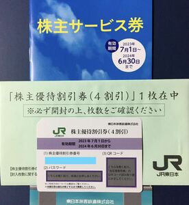 JR東日本の株主優待割引券1枚