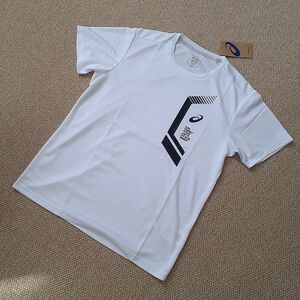 新品未使用タグ付　アシックス　asics　LIMOドライ　ランニングシャツ 半袖Tシャツ ホワイト Tシャツ