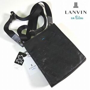  новый товар Lanvin on голубой обычная цена 1.65 десять тысяч общий Logo водоотталкивающий книга@ телячья кожа кожа сумка на плечо сумка чёрный LANVIN en Bleu мужской мужчина джентльмен для 
