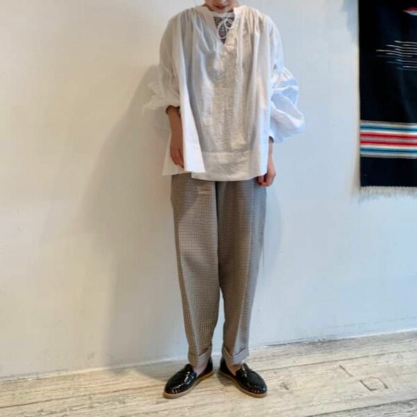 【新品】BEAMS BOY ビームスボーイ ポリエステルテーパードパンツ