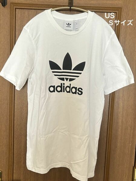 【断捨離】adidas アディダス 半袖Tシャツ ホワイト 白 アディダスオリジナルス ビッグロゴ