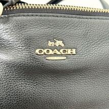 美品 COACH コーチ 黒 ハンドバッグ トートバッグ 2way レザー F36675 スモール ケルシーサッチェル 本革_画像9