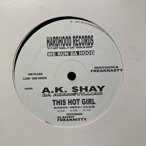 黒棚 HIPHOP,R&B A.K. SHAY - THIS HOT GIRL INST,シングル レコード 中古品