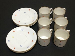 ☆新品☆ HANAE MORI DINNERWERE　テーブルウェア　食器　カップ&ソーサー6客セット