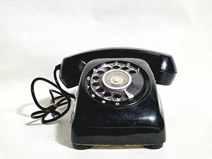 * Vintage * black telephone retro telephone dial type telephone machine 1966 year made that time thing interior antique 