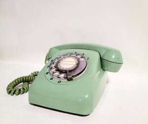 * retro * dial type telephone telephone machine mint green Showa Retro Vintage display collection 