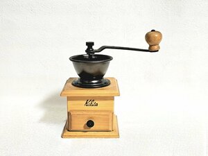 ◇ヴィンテージ◇ Kalita カリタ 手挽き コーヒーミル ミニミル レトロ感 木製 本格的 豆挽 硬質鋳鉄製臼歯使用