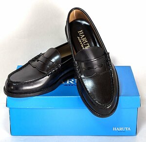 * новый товар * HARUTA Hal ta Loafer 24.5cm 3E черный чёрная кожа обувь обувь обувь женский мужской ходить на работу посещение школы стандартный популярный студент 