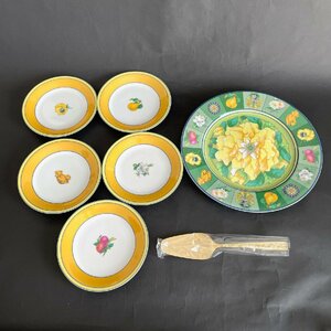 NARUMI China ナルミチャイナ パーティーセット 食器 皿 パーティー ケーキサーバー 大皿 小皿 オシャレ ブランド 花柄 箱付き