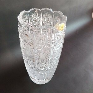 [ не использовался ] HOYA CRYSTAL Hoya crystal crystal цветок основа ваза ваза для цветов цветок сырой . цветок inserting сделано в Японии стекло интерьер ощущение роскоши 