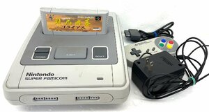 【レトロ】任天堂 Nintendo スーパーファミコン 本体 カセット1本付 コントローラー付 懐かし ゲーム テレビ 昭和 対局囲碁 動作品