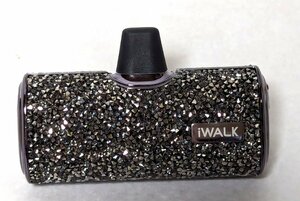 ★美品★ iWALK　モバイルバッテリー　超小型　Type-C用　携帯　軽量　直接充電　急速充電　ブラック　充電器　コネクター内蔵型　HMY　