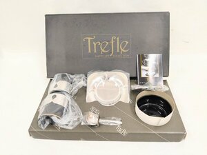 ☆未使用☆ コーヒーカップセット Trefle　コーヒータイムペアセット　トレー　カップ＆ソーサー