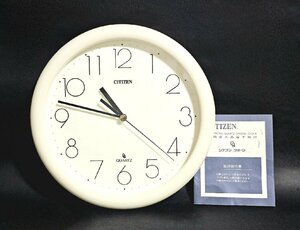 ★未使用★ CITIZEN シチズン クオーツ 掛け時計 QA-486-1 アナログ時計 丸型 柱時計