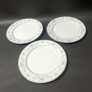 Noritake ノリタケ 大皿 プレート 194926 小花 薔薇 洋食器 3枚セット 食器 取り皿 皿 アンティーク 来客 食事 6107