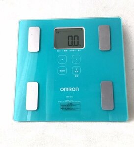 OMRON オムロン 体重体組成計 HBF-214 体重測定 内臓脂肪レベル カラダスキャン ブルー