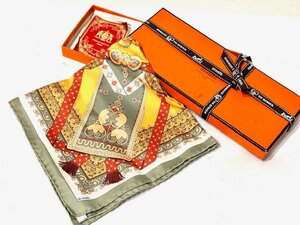 HERMES エルメス　フランス製　スカーフ　43cm×43cm　シルク100　女性　レディース　ファッション小物　おしゃれ　ハイブランド