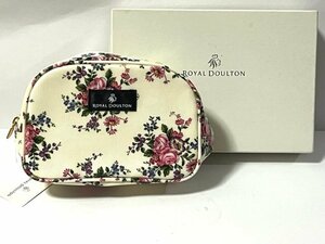 ★未使用★ROYAL DOULTON ロイヤルドルトン ポーチ 花柄 化粧ポーチ 小物入れ 旅行 お出かけ