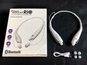 ☆新品☆　フリーサウンドBTネックバンドイヤホン　リオ　Bluetoothイヤホン　ホワイト　●