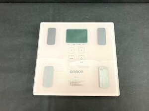 【美品】OMRON オムロン HBF-214-PK 体重体組成計 ヘルスケア 健康管理 体重計 薄型体重計 体脂肪 内臓脂肪 BMI 体重測定 ピンク