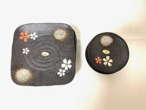 ★新品★ 高級陶器 古都 桜 春 四季 焼物揃 和食器 角皿 丸皿 各5枚セット 食器 皿 お皿 プレート 来客用に！