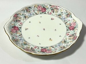Noritake ノリタケ ボーンチャイナ 大皿 ウェディングモール 金縁 プレート 花柄 薔薇 陶磁器 食器 お皿 2枚セット