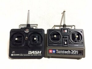 * Junk * TAMIYA SANWA Tamiya Sanwa transmitter Propo 27MHz 2 point set Vintage that time thing retro 