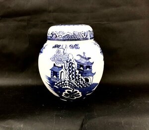 MASON'S メイソンズ イングランド TWININGSLTD ポット 茶葉入れ 紅茶 陶器 藍 古美術　ティータイムに！　