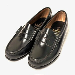 ★未使用★ REGAL リーガル FLEXBLE GENUINE MOCCASIN 革靴 ローファー 23.5cm ブラック 普段使い 通勤 ビジネスシューズ 通学 学校