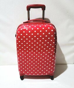スーツケース キャリーケース キャリーバッグ 旅行 レディース 水玉デザイン 赤 レッド ドット柄 出張 イベント