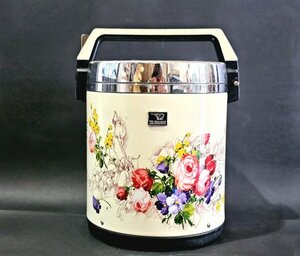 ◇ヴィンテージ◇ ZOJIRUSHI 象印 保温ジャー 3.8 KCA-3 まほうびん 昭和レトロ 花化粧 花かげ レトロ 昭和 当時物