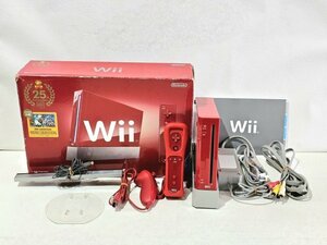 任天堂 ニンテンドー Wii ウィー スーパーマリオ25周年仕様 RVL-001 懐かしゲーム 家庭用ゲーム機 マリオ内蔵 ゲーム HMY